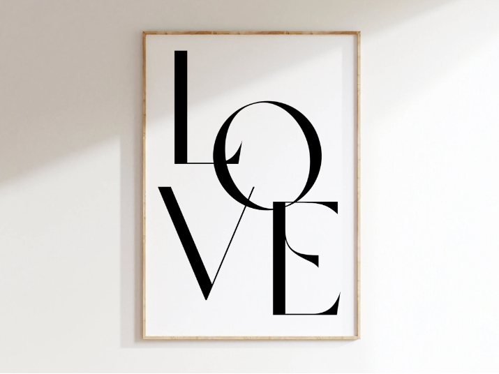 Wooden Frame - Love